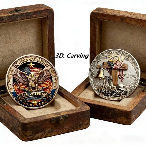 3d carving 250th anniversary commemorative enthusiasts item