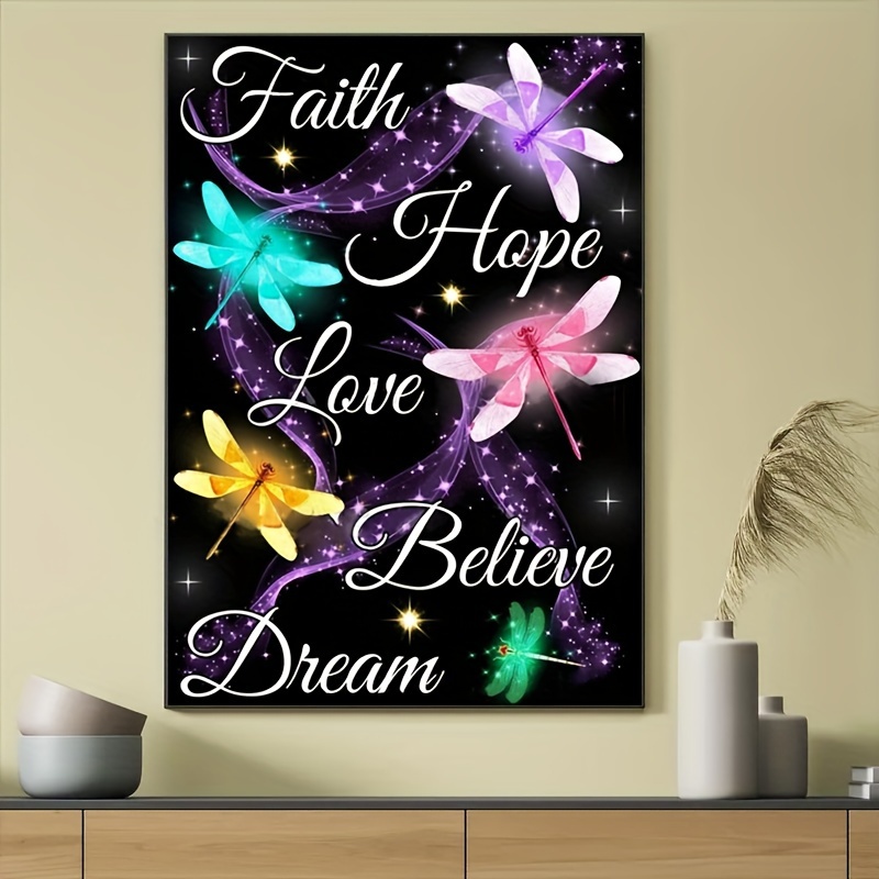 Faith-Hope-Love Framed cheapest 5D Diamond Painting