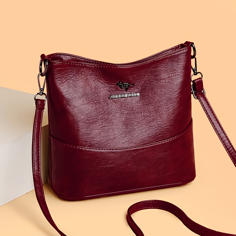 A Versatile Minimalist Bucket Bag With A Vintage Feel, This Stylish Shoulder Bag Is Perfect For Women And Worn Crossbody