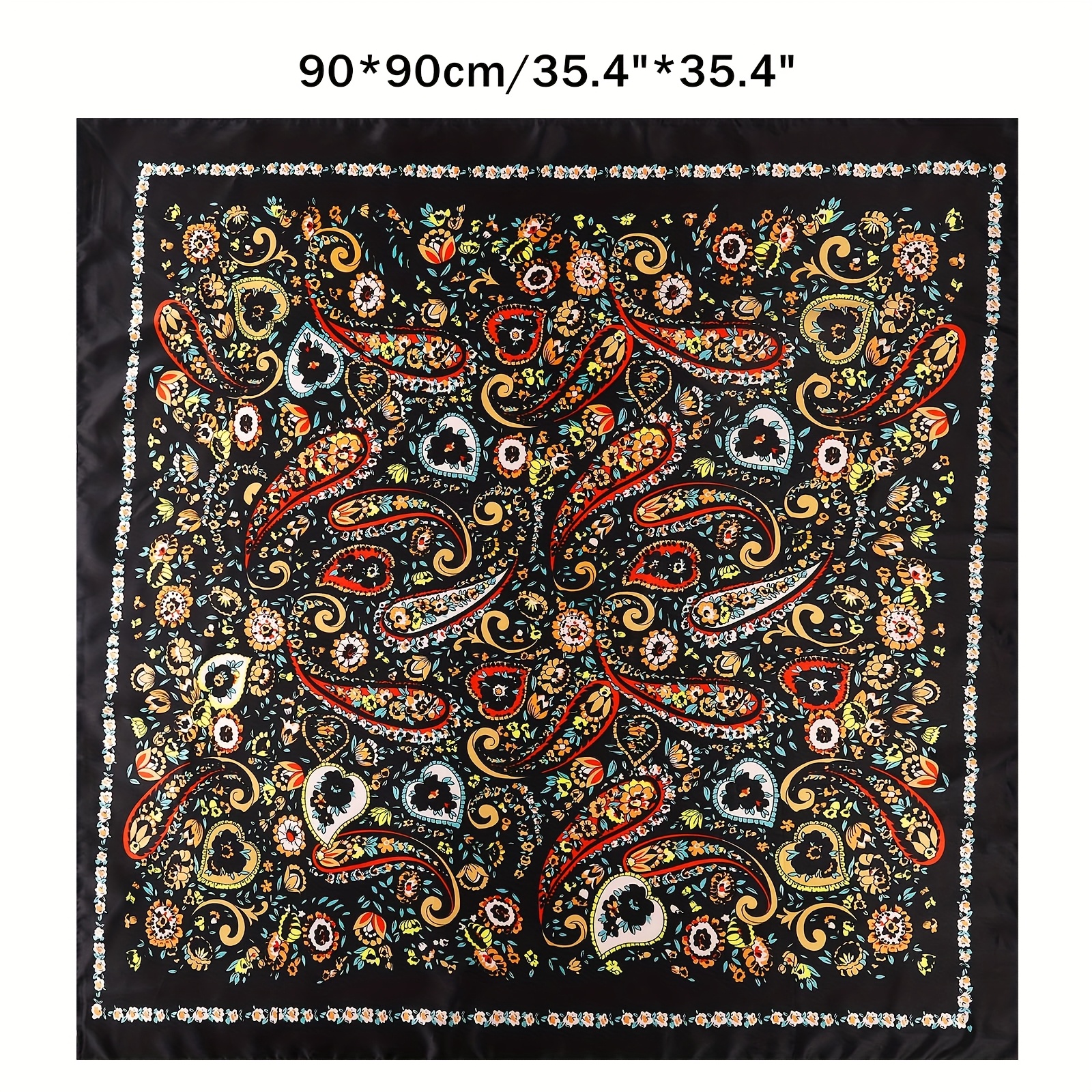mens large western cowboy scarf polyester vintage bandana - Temu