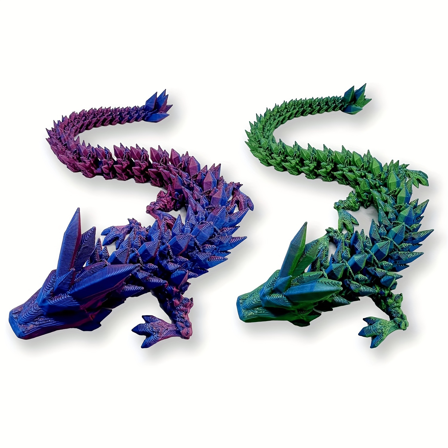 

1pc 30cm/11.8inch 3d Printed Dragon, Articulated Dragon, Crystal Dragon, Home Office Decor Desk Toy