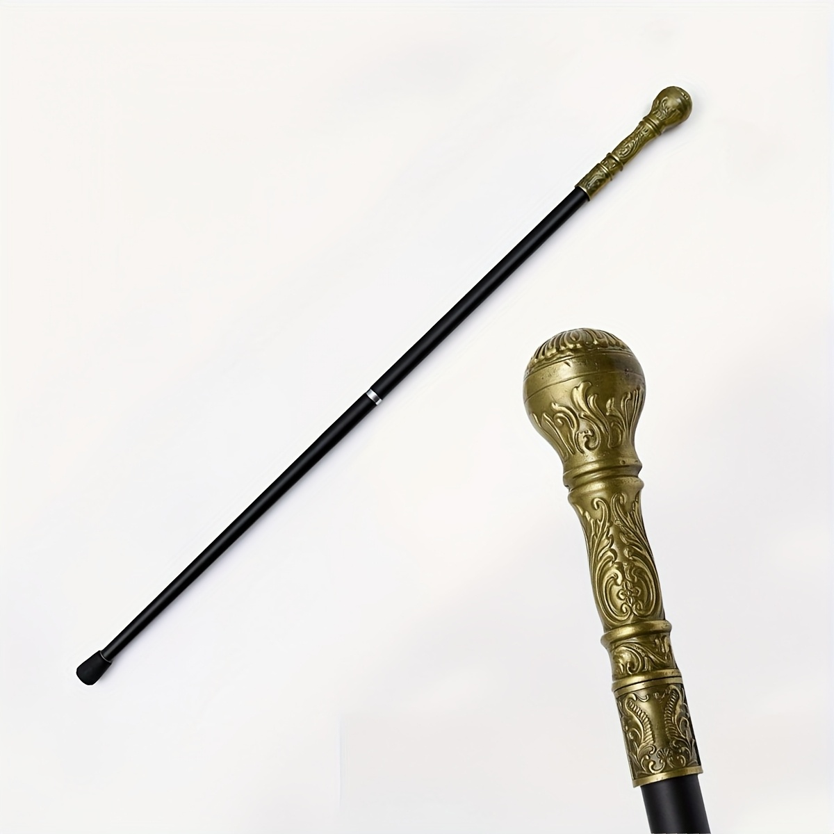 

Elegant Antique Bronze Stick - 2-section, Lightweight & Portable Cane For Men, Women, And Seniors - Outdoor Hiking, Camping, And Climbing