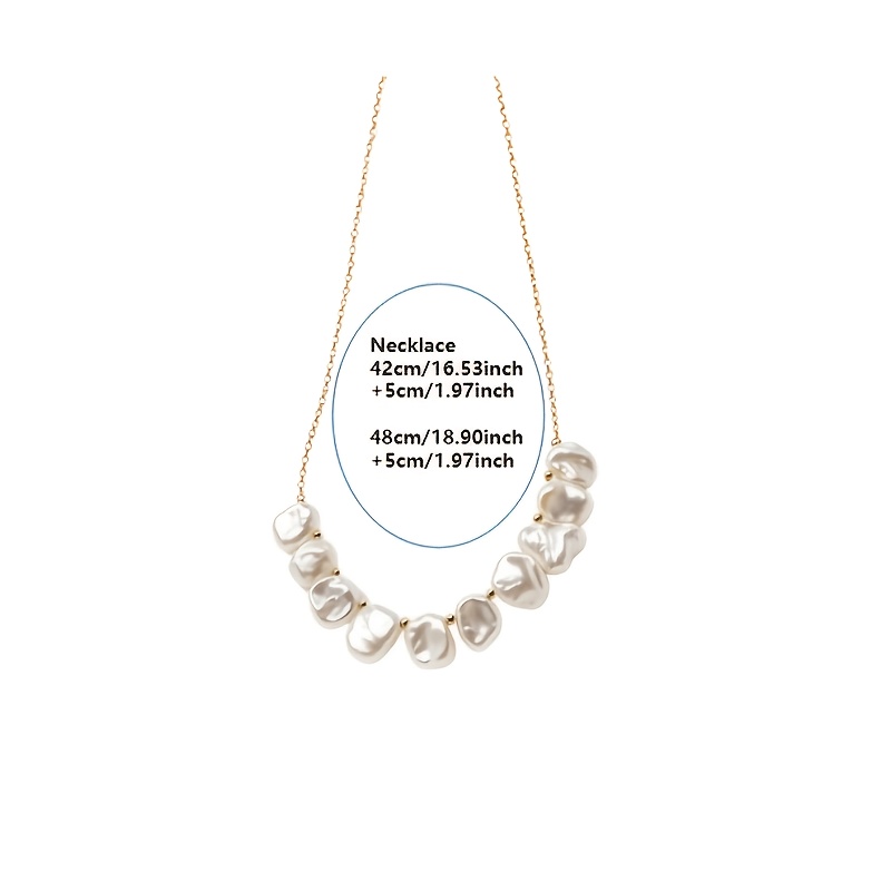 High Quality Pearl Necklace, 14K Golden Plated Design