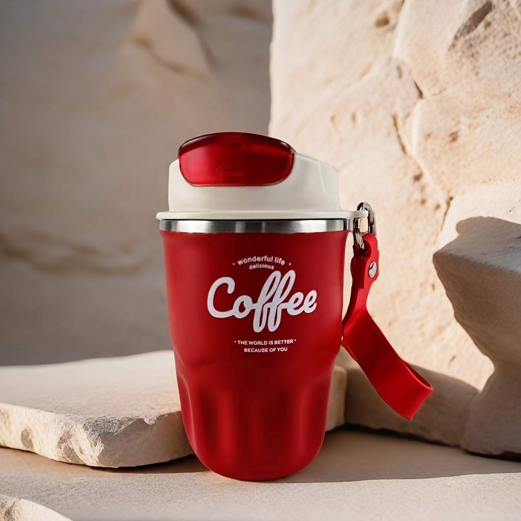 Image of High-value Influencer Octagonal Coffee Cup Stainless Steel Insulated Cup Portable Hand-held Outdoor Cup