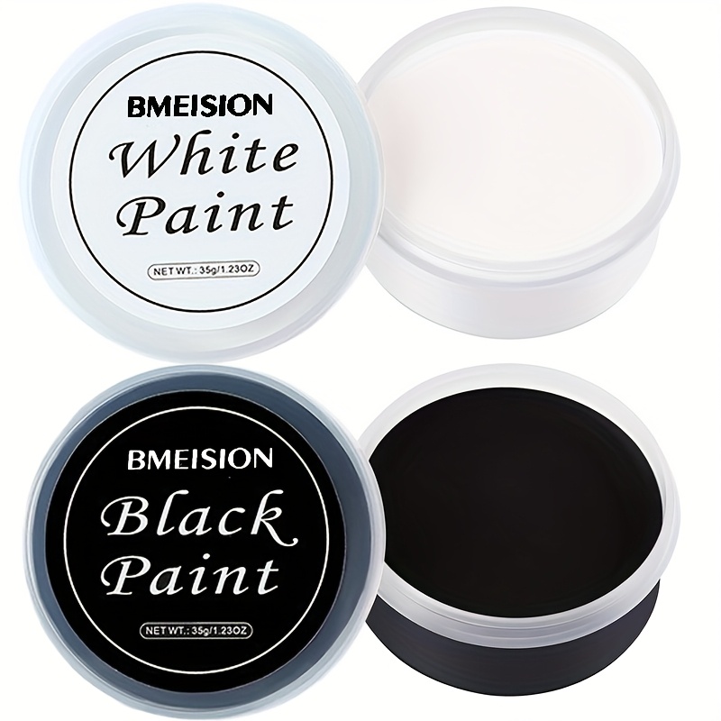 Image of Black And -based Body And Face Paint, Easy To Clean, For Face Painting, Body Makeup, Used For Stage, Carnival, Halloween Cosplay, And