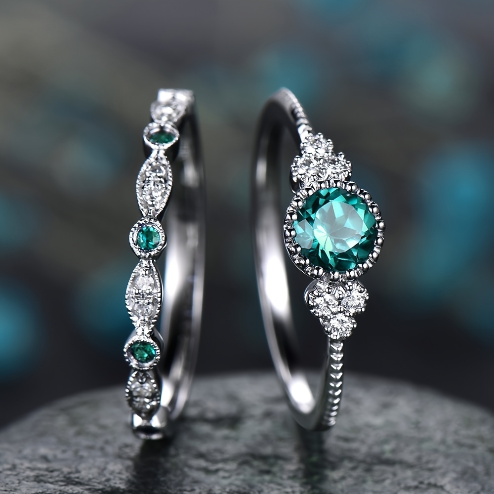 2pc Set of Artificial Crystal Rings — Versatile Gift for Women