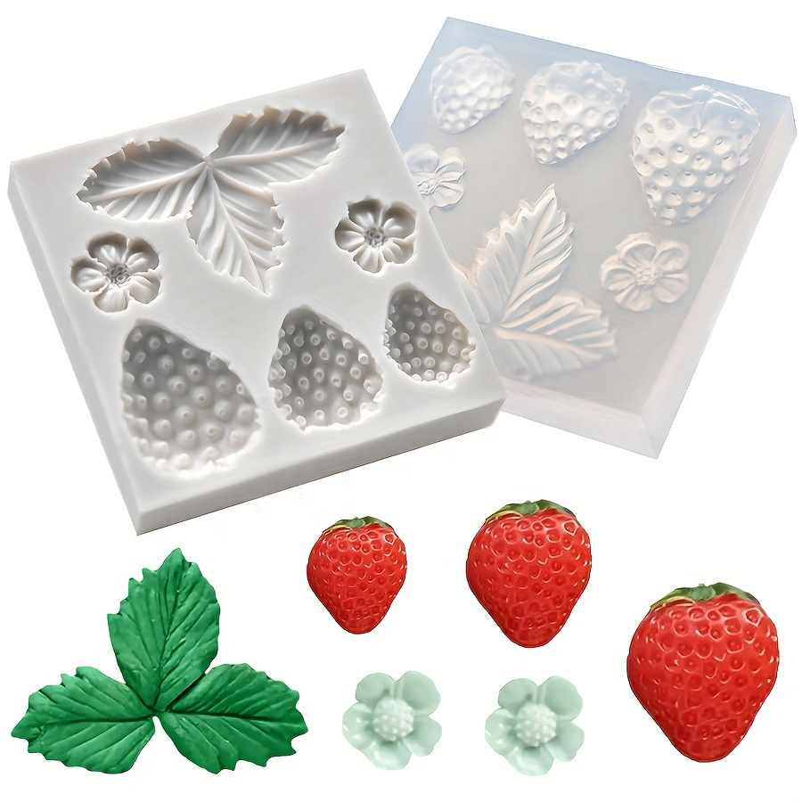 

Silicone Strawberry Mold Set - 1pc And Flexible Mold For Decorating, Making, And Diy Crafts