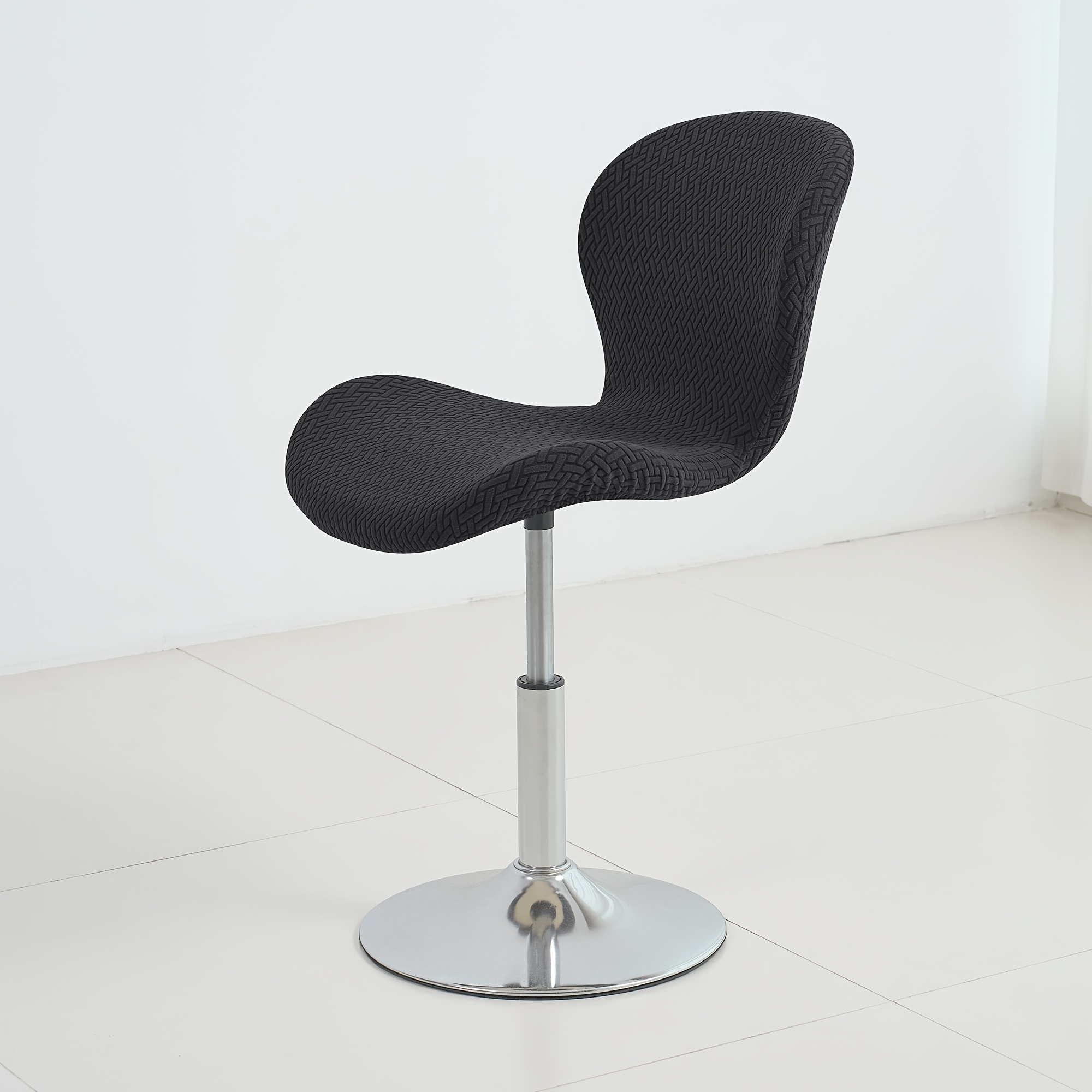 TEMU 1 Housse de chaise papillon en jacquard de T, Housse de tabouret de bar incurvée, Ajustement élastique, Convient à toutes
