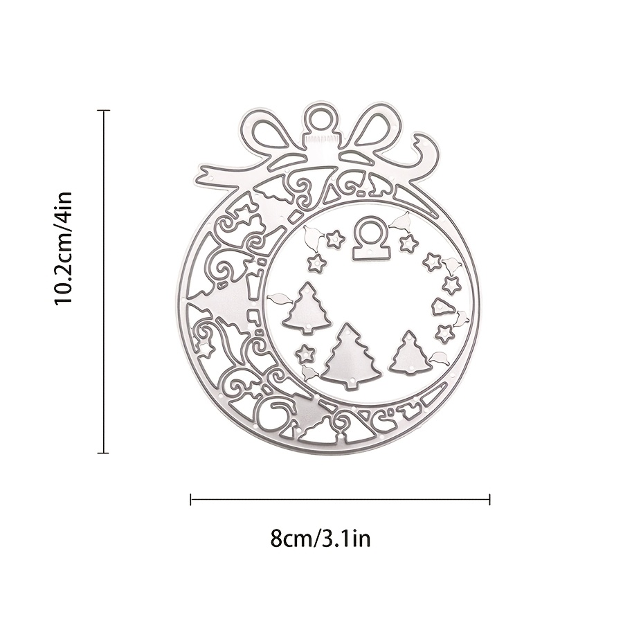 TEMU 1pc Of Bow Bell Metal Cutting Mold, Album Greeting Card, Suitable For Halloween, Christmas, Birthdays And Weddings, Handmade, , Greeting Card