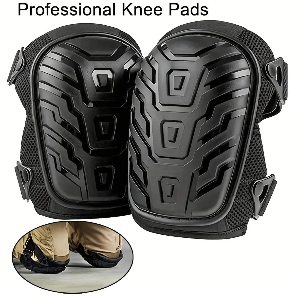 

1pair Labor Protection Work Knee Pads Wear-resistant Anti-slip Engineering Decoration Car Repair Garden Kneeling Outdoor Sports Knee Pads