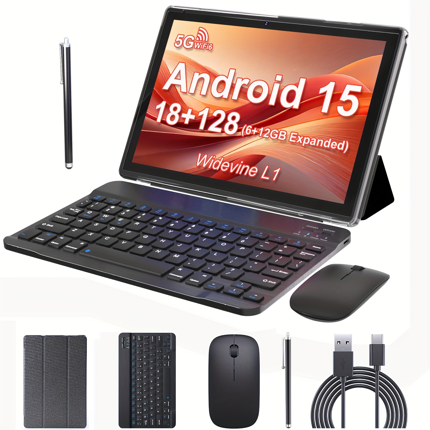  android 13 tablet 2024   inch tablet 6gb 6gb   128gb rom 1tb expansion rk3562   core 2 4g 5g wifi tablet ips   tablet stylus without electricity study   drama game christmas gift