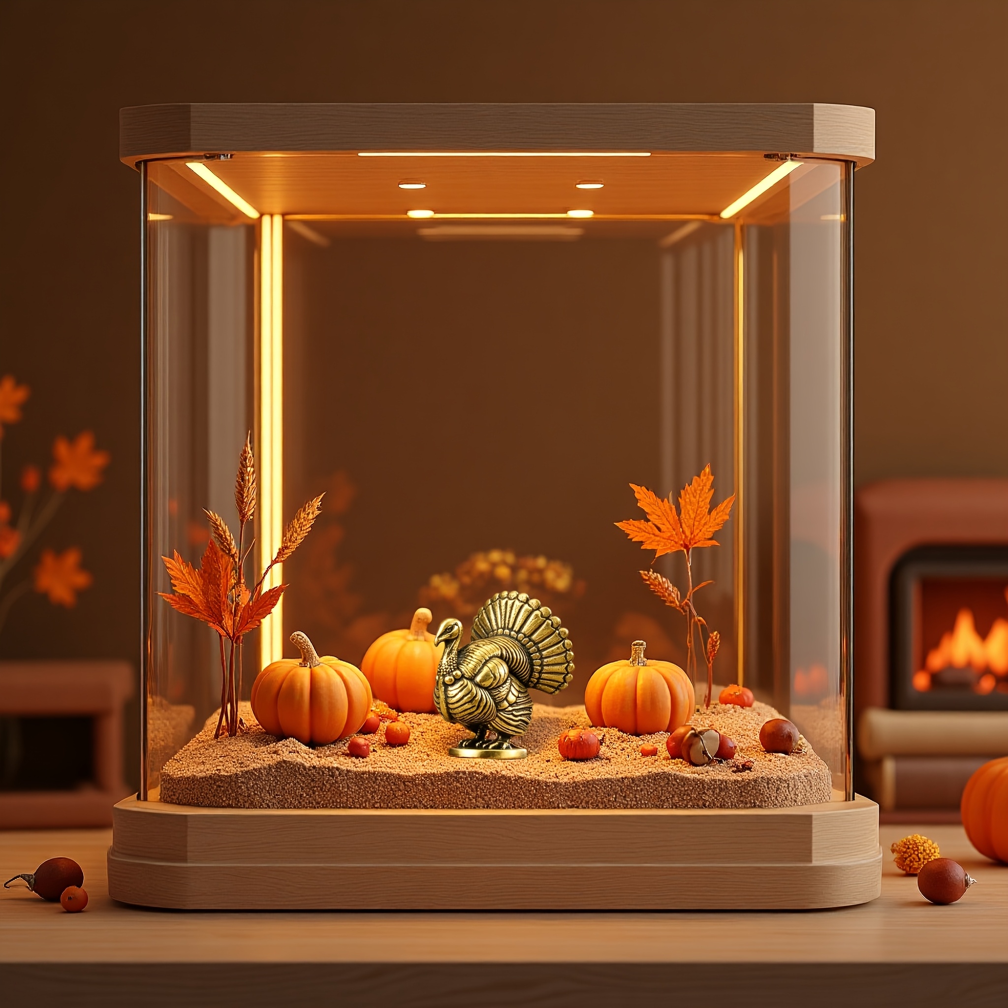 TEMU Collectible Figurines Thanksgiving Decorations 100% Solid Brass Classic Thanksgiving Turkey Figurine, Perfect Thanksgiving Gift And Desktop