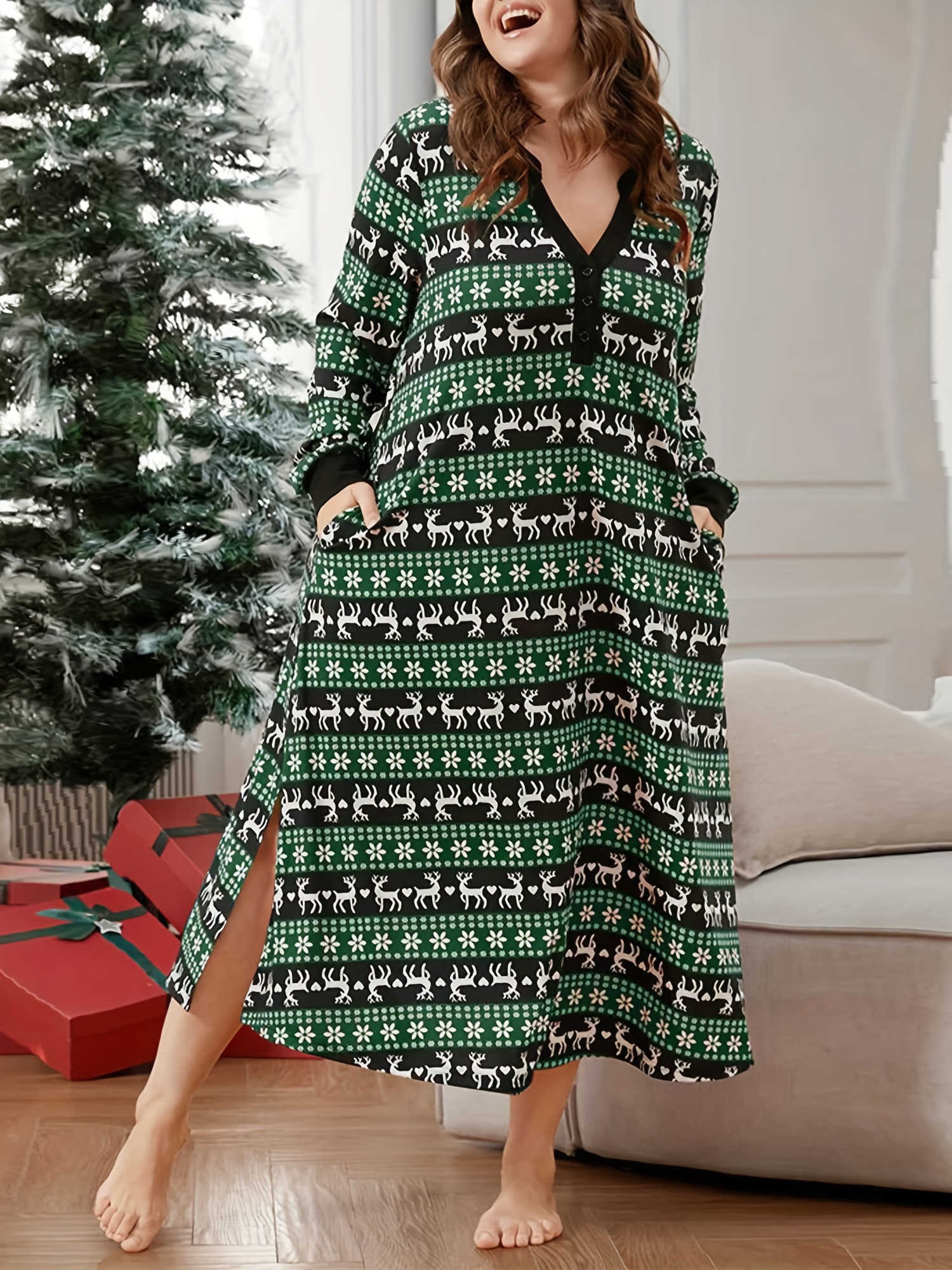 white christmas dresses Twinkle Lights Plus Size Dress: Women's Christmas Outfits main image 1