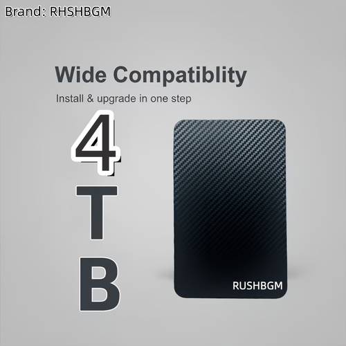 item picture 4tb portable external mechanical hard drive with a hard drive case high speed interface usb 3 0 plug and data transfer large storage capacity portable design supports uasp and trim