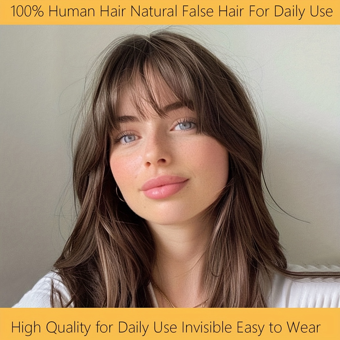elegant french   in bangs with sideburns 100 human hair lightweight seamless for   for daily wear easy styling bangs clip human hair details 8