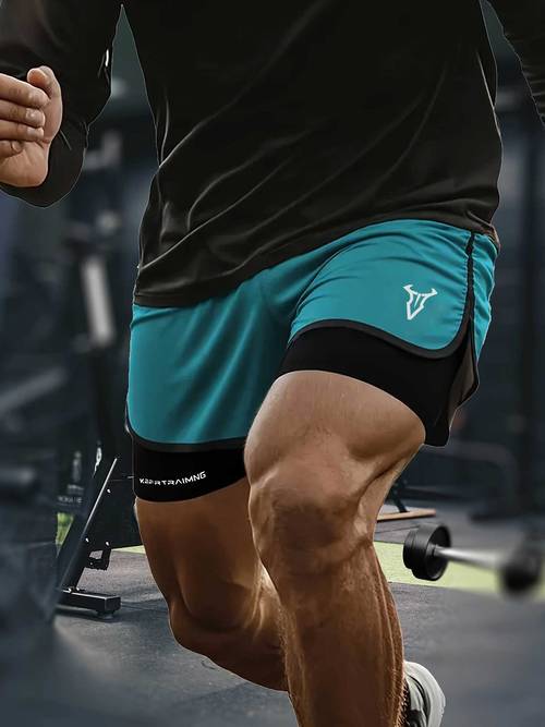 quick drying and breathable sports shorts print pattern double layer elastic fabric cool and comfortable sports pants suitable for daily outdoor travel