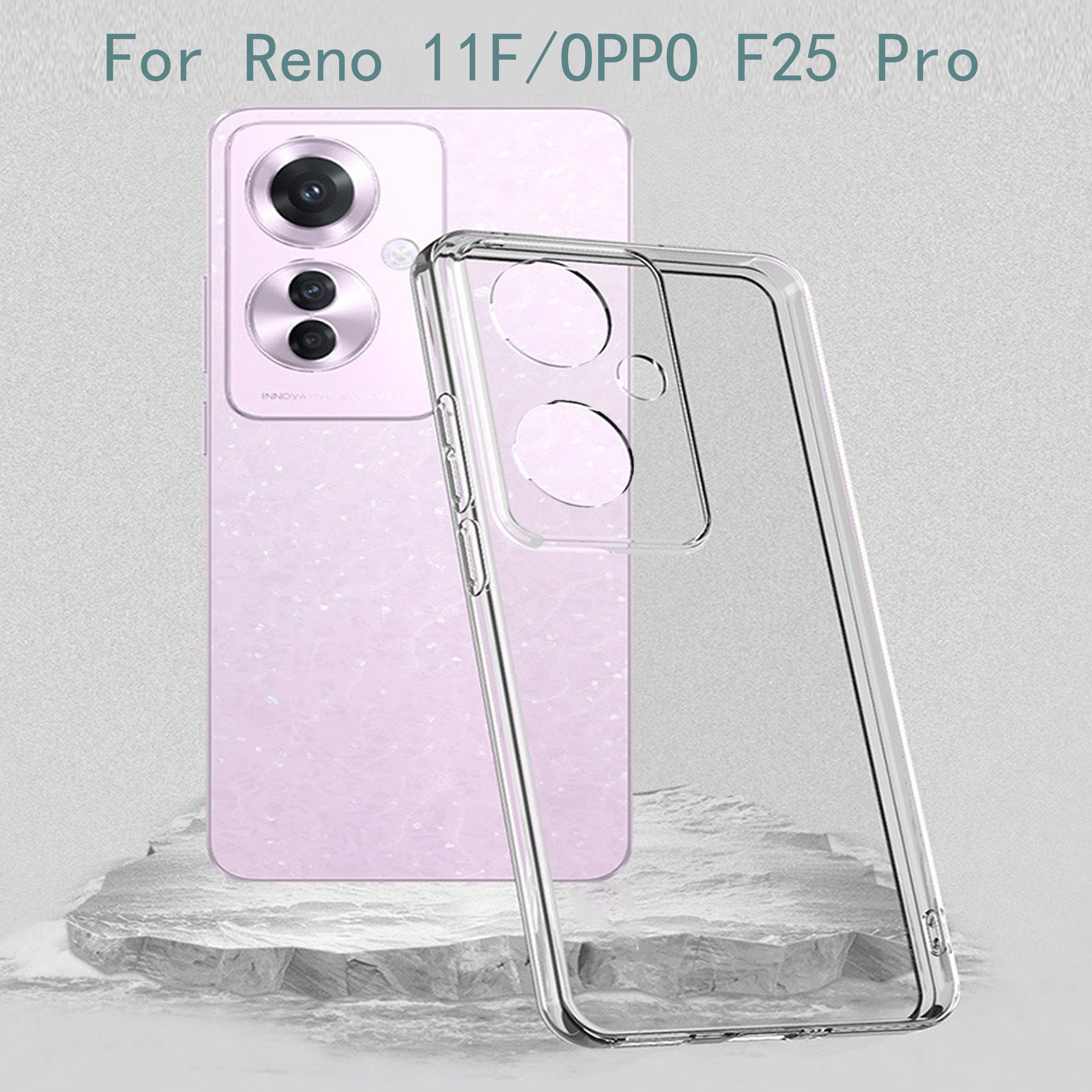 

seamless Fit" Ultra-slim Transparent Tpu Case For Oppo Reno 11f & F25 Pro - Durable, Soft Protective Cover