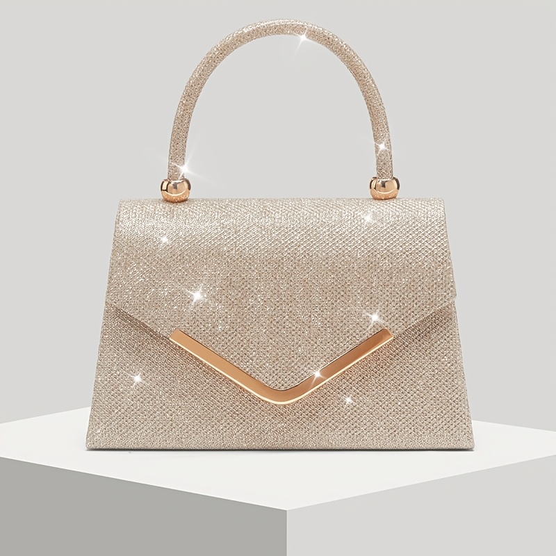 TEMU Neue funkelnde Abendtasche für Damen, Braut-Hochzeitstasche, vielseitige -Handtasche, Umhängetasche für die Hochzeitssaison. für Hochzeiten,