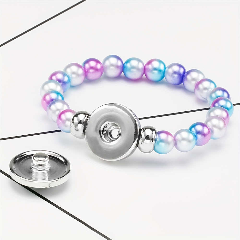 Fashion Rainbow Mixed Plastic Bead Bracelet with Tree of Life Pattern