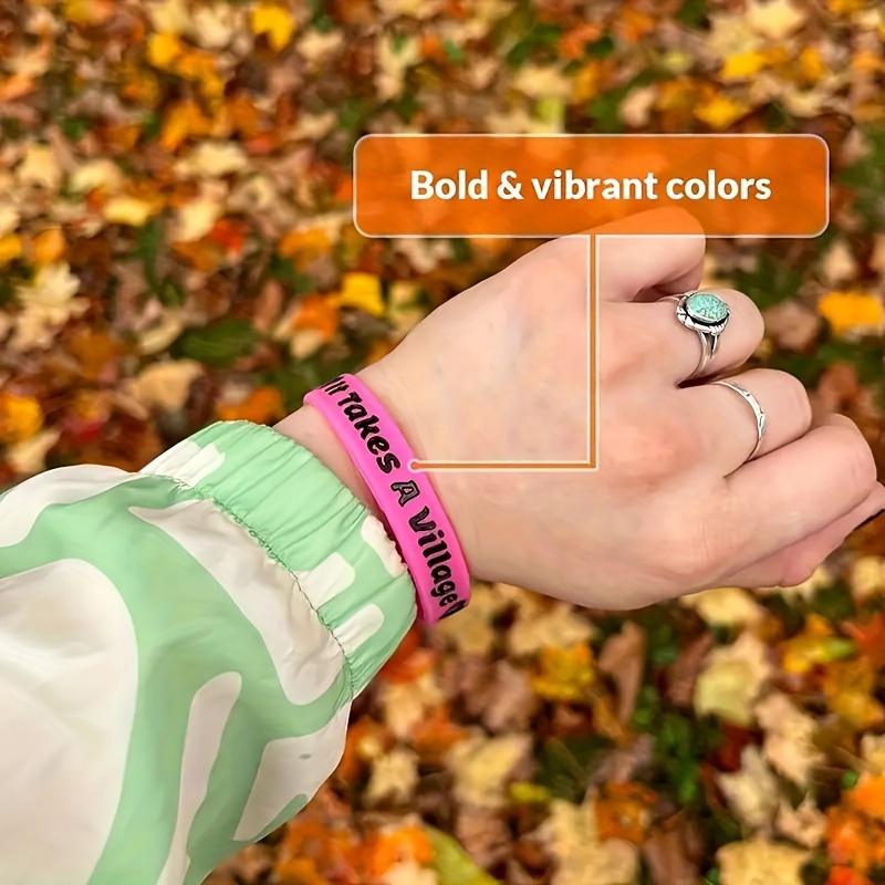 125pcs Durable Silicone Wristbands, Gift for Her