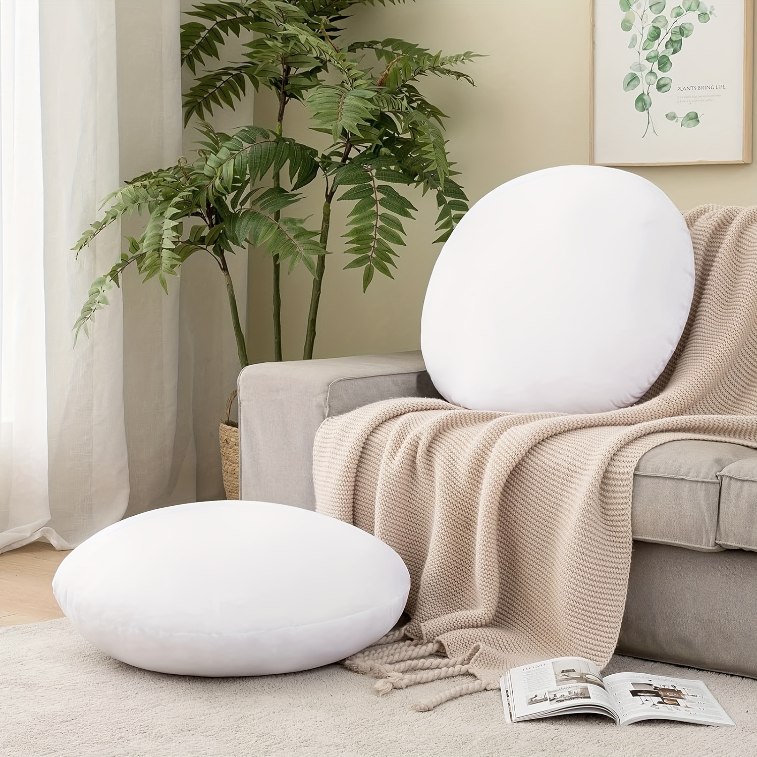 80cm round cushion insert best sale