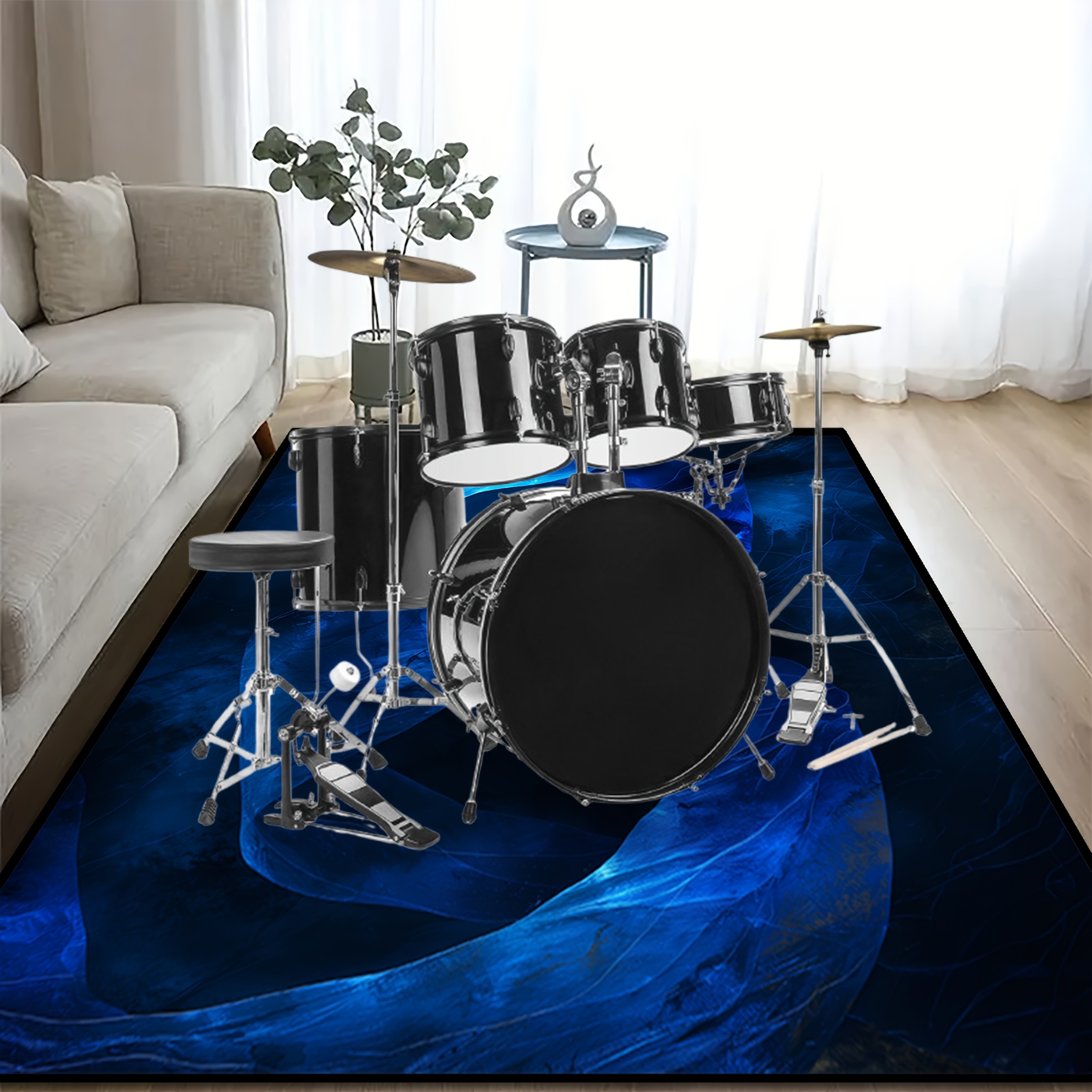 YUANZHOU Drum Rug Drum Mat Soundproof Mat 160CM*120CM,D