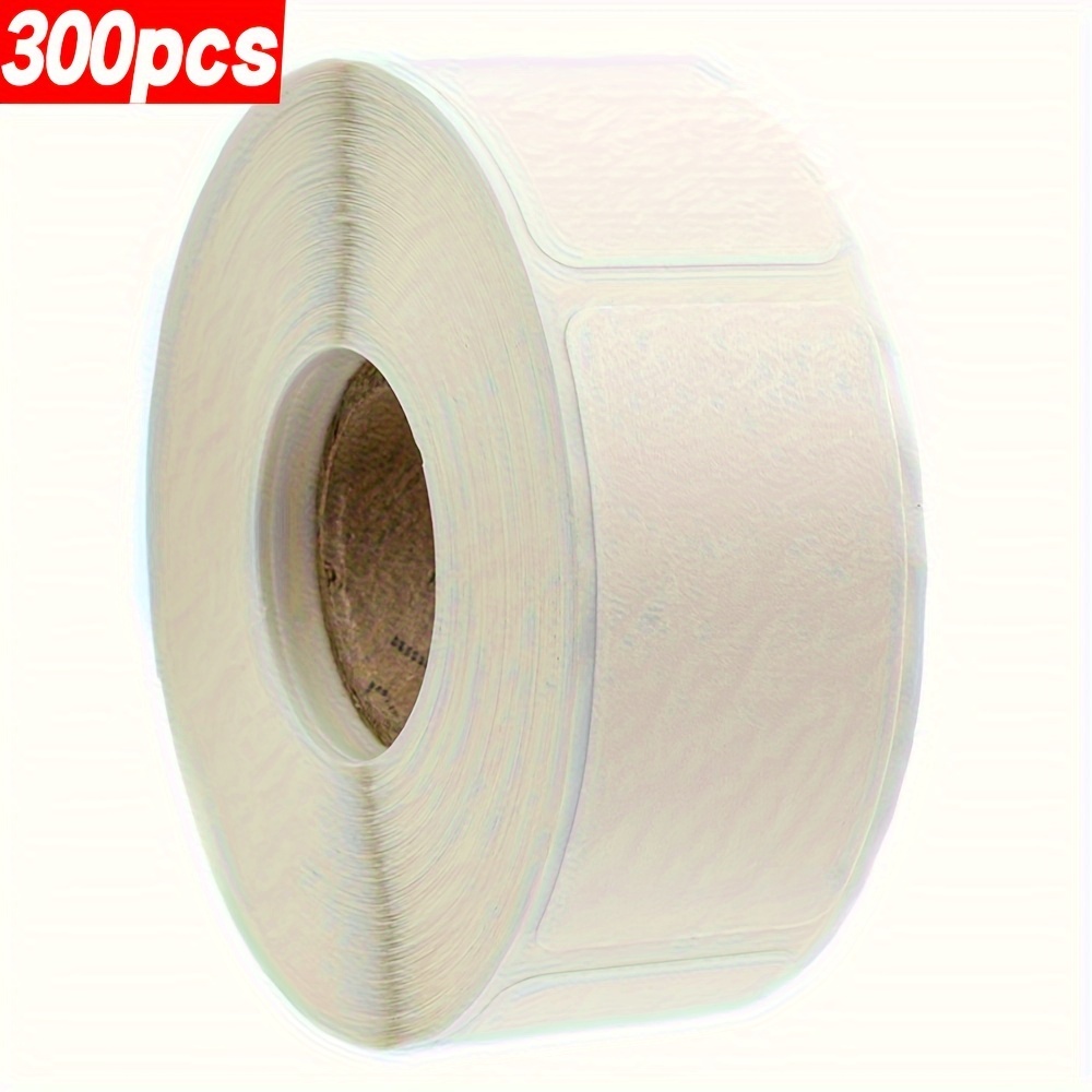 Image of 300pcs/roll Large White Blank Stationery Sticker Labels - , Acid-free, -free, And For Scrapbooking, Handmade Packaging, Projects, And Gift Tagging - Perfect For Crafters, Artists, And Makers