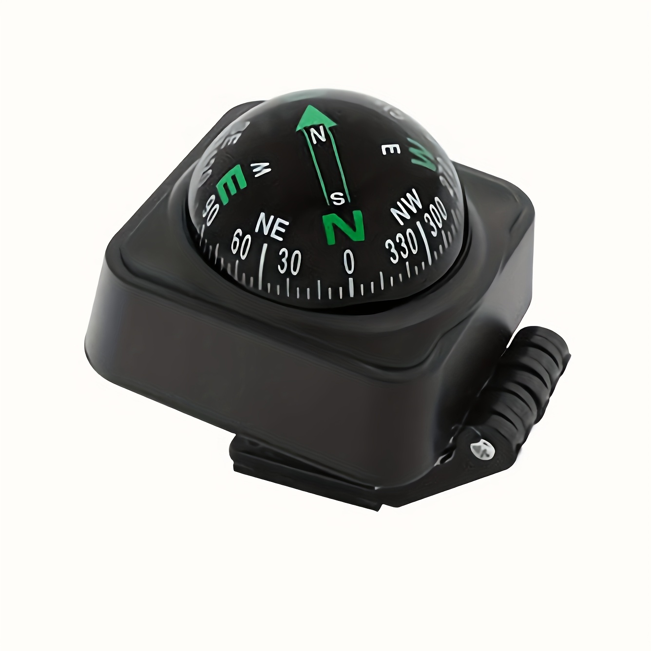 Image of 1pc Outdoor Car Compass, Adjustable Angle Car Guide Ball, Used For Outdoor Travel, Hiking, Cycling, Camping, Off-road, Jungle, And Teaching And Training, Without Battery