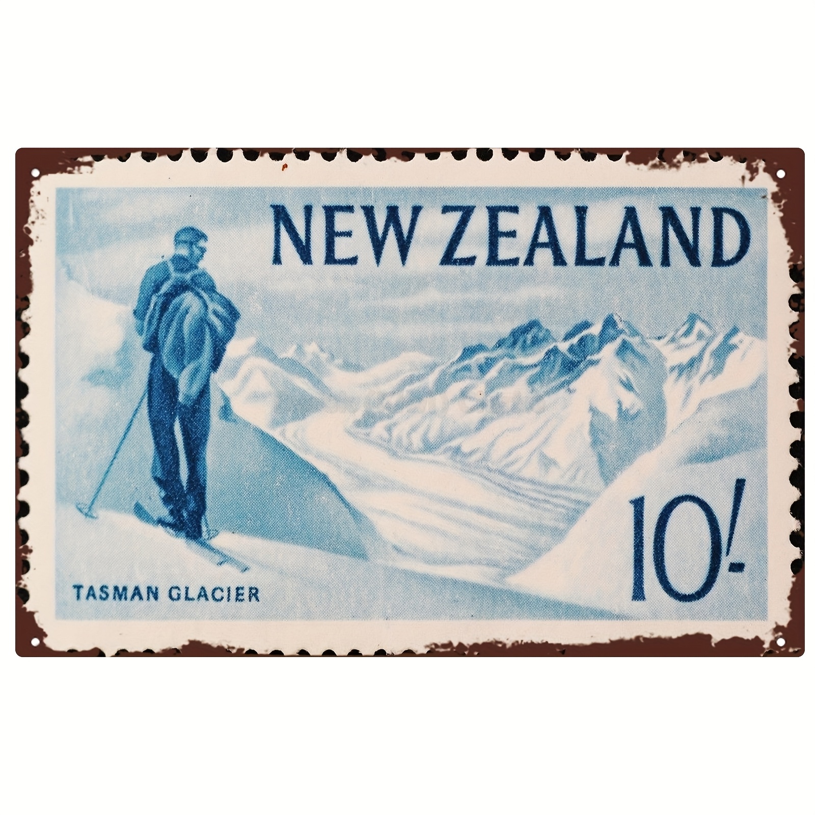 TEMU 2d Flat, 1pc, Vintage 1960 New Zealand Iron Wall Art - , 20x30cm/ 8x12in, Ready To Hang Home Office Bar Decor, Unique Gift For , Decoration