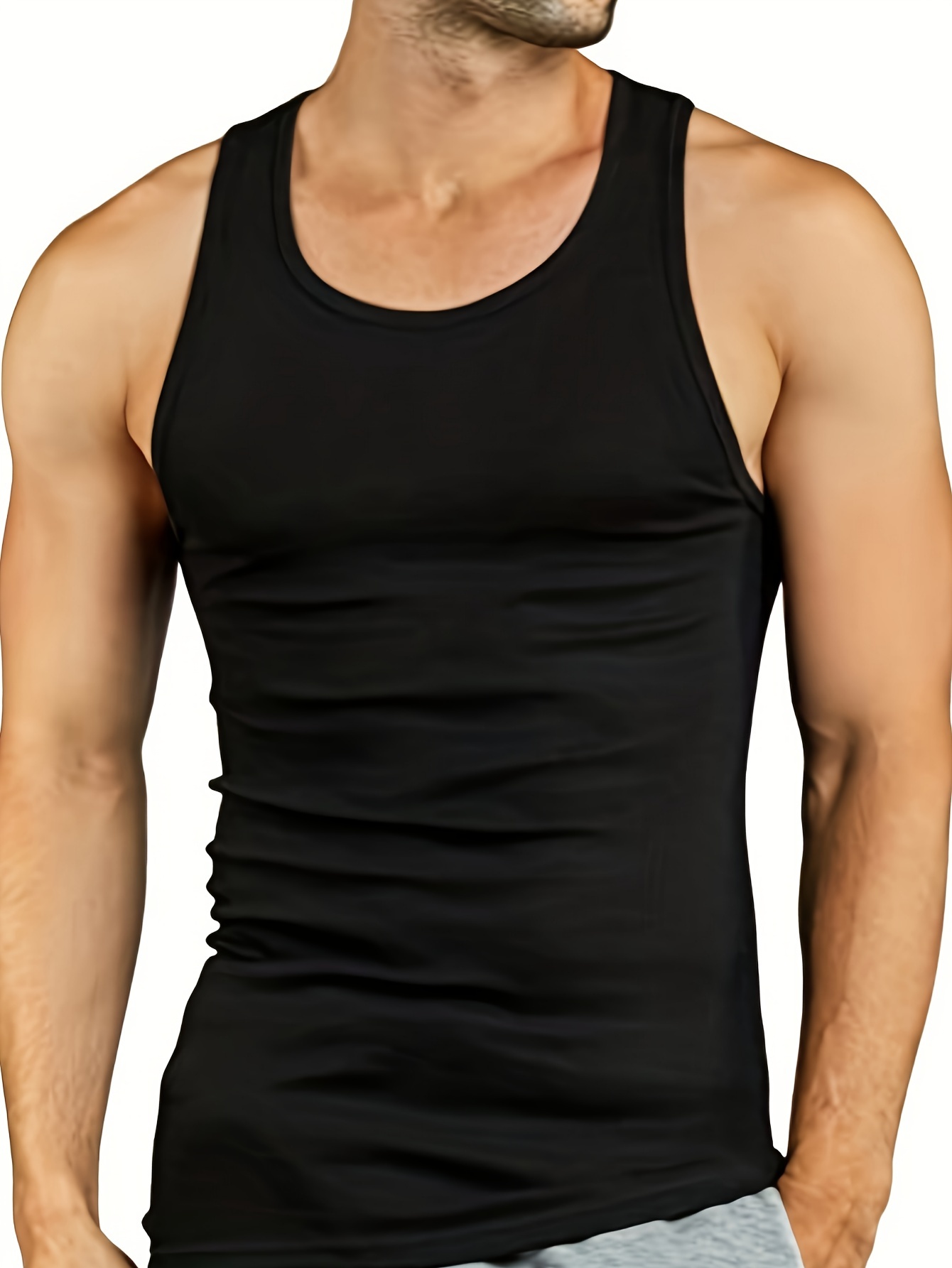 Black Zipper Wide Strap Tank Top Sweat Absorption Bodyshaped - Temu Canada