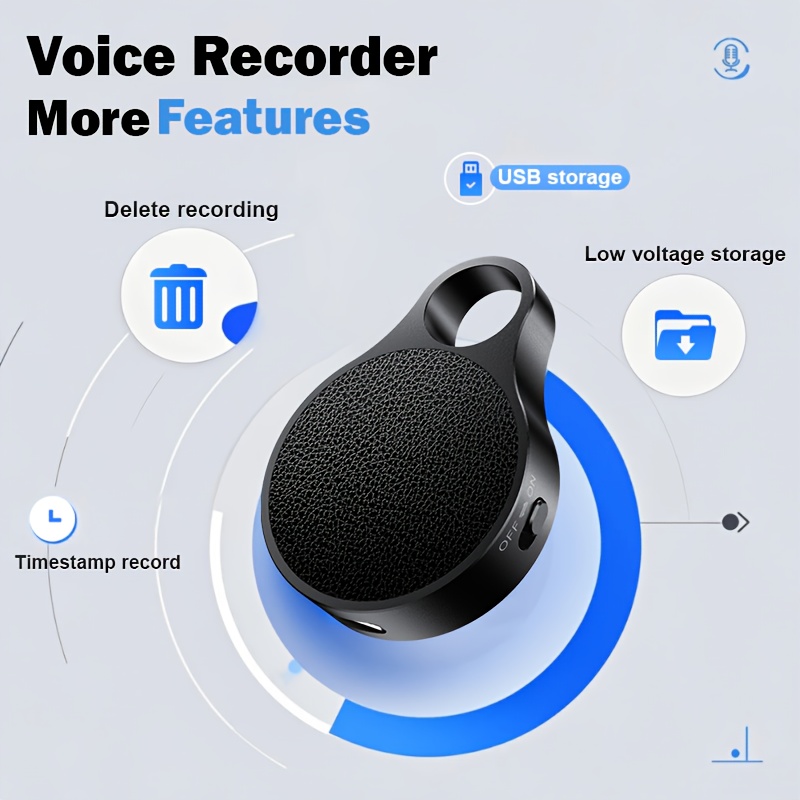 tragbarer sprachrekorder mini schlüsselanhänger mit geräuschreduzierung & mp3-wiedergabe, 4gb/8gb/16gb/32gb, usb-c aufladbar, niederspannungsspeicherung, zeitstempel, pc-kompatibel für präsentationen, interviews, meetings -   geschenk, mini-sprachrekorder 0