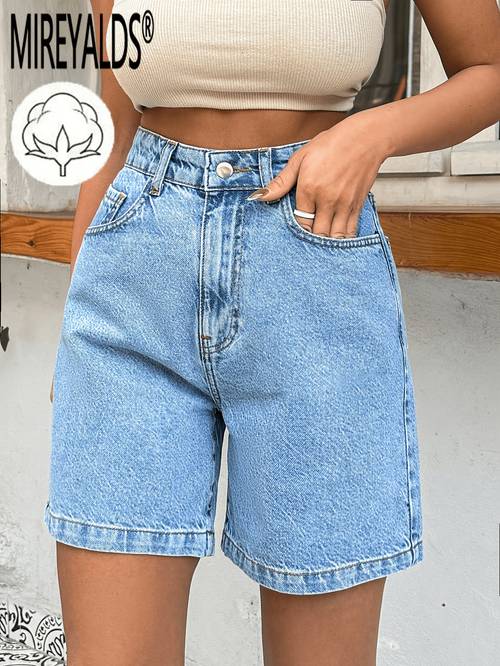 womens high waisted wide leg denim shorts vintage casual mom shorts summer loose fit jean pants