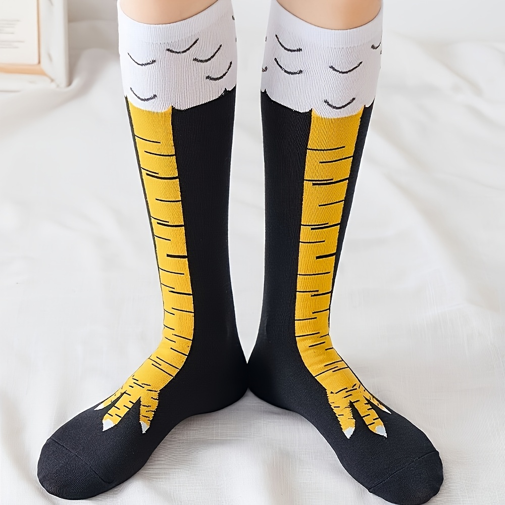 E-shop 1 Paar Hühnerkralle-Socken mit süßem Küken-Design, atmungsaktiv für alle Jahreszeiten, maschinenwaschbar für Spiel – Niedliche