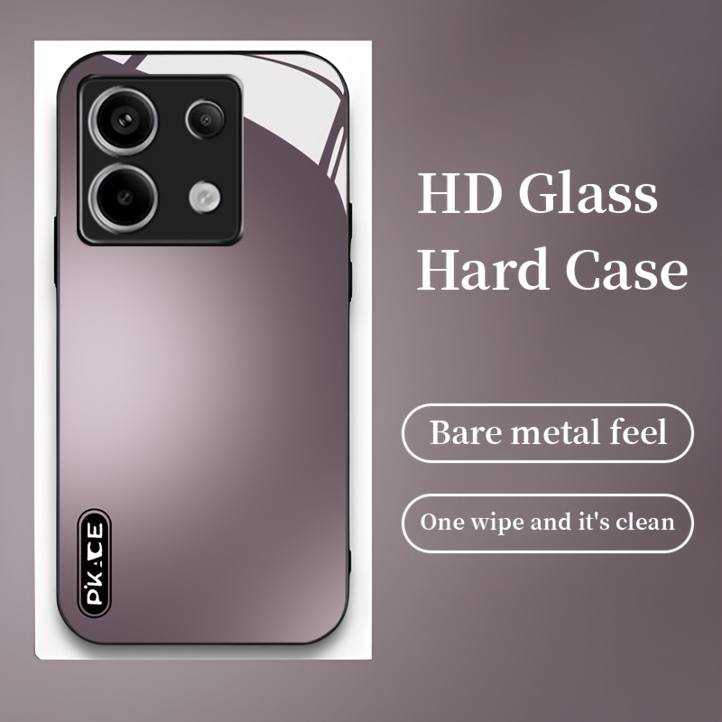 

Simple Gradient Creative New Straight Dirt-resistant High-end Full-coverage Fashionable Glass Protective Case Suitable For Redmi9/9a/9c/9t/10/10a/12/12c/13c/note9/10/11/12/13pro Mobile Phone Case