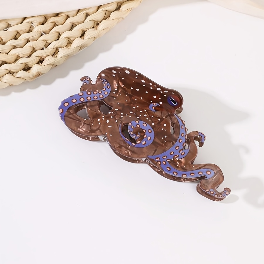 TEMU 1 pinza para el cabello con forma de oceánico bohemio, accesorio único para mujer