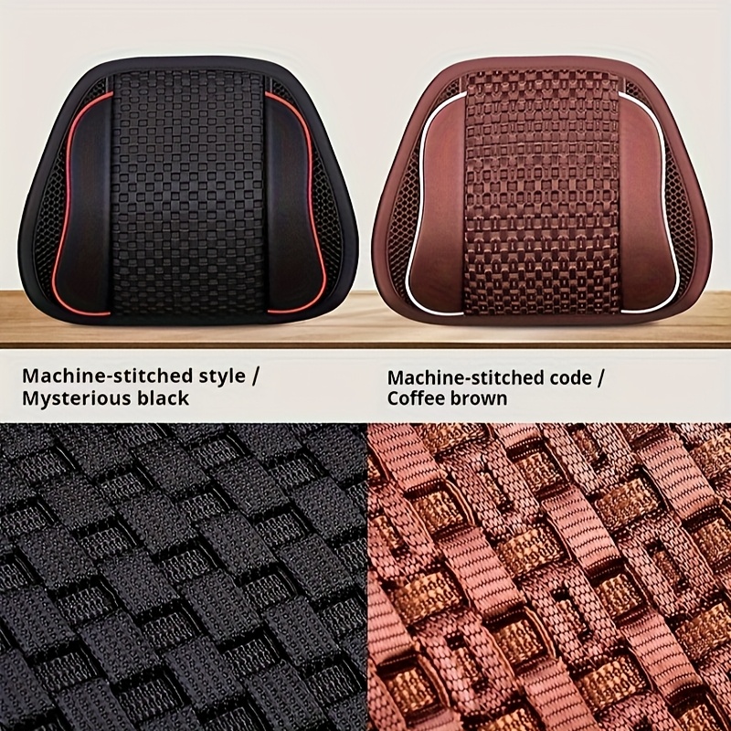 breathable lumbar pillow - ergonomic back cushion with adjustable lumbar support, posture   & spinal   - lightweight office chair & car seat pillow for long drives, work, home - no-fill design, durable polyester mesh - ideal for drivers, desk workers, posture   -   in black/red & more colors, backrest pillow, workstation accessory, sleek cushion design,  able cushioning, long drive  ,   Product details 1