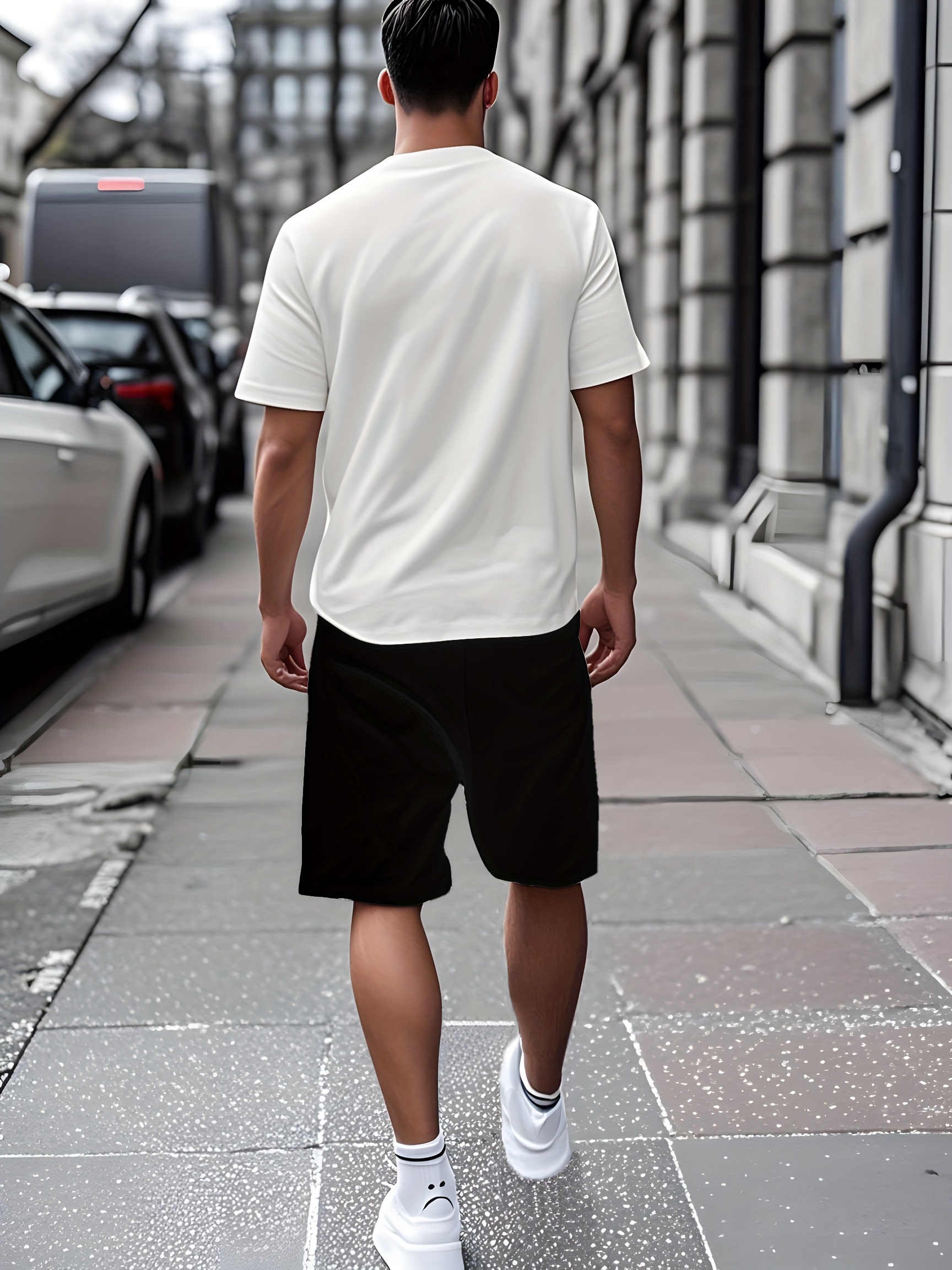 Leopard Print 3D Men's Casual Sportswear Set - Breathable Polyester Knit Fabric, Crew Neck Short Sleeve T-Shirt and Shorts Combo, Regular Fit for All Seasons