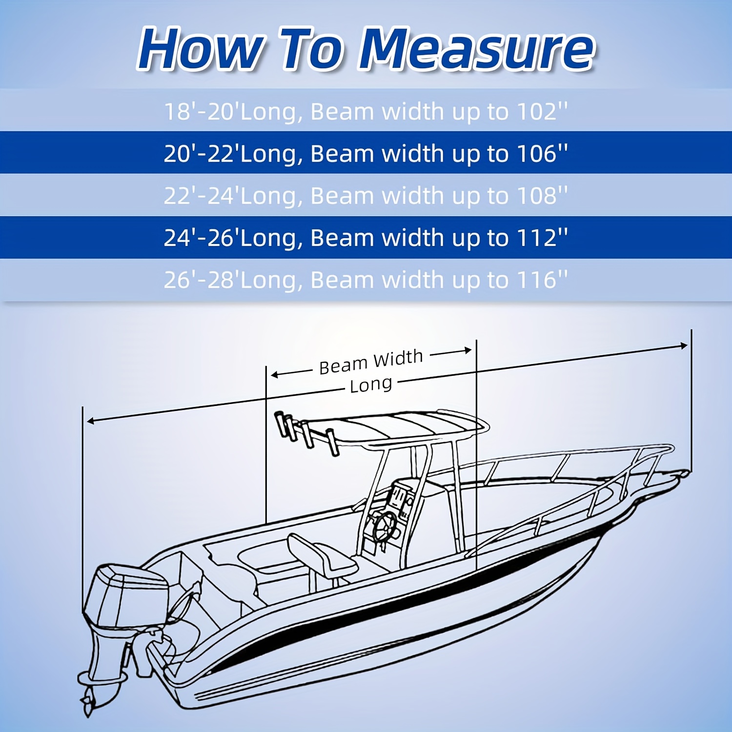 900D Heavy-Duty Marine Grade Center Console Boat Cover