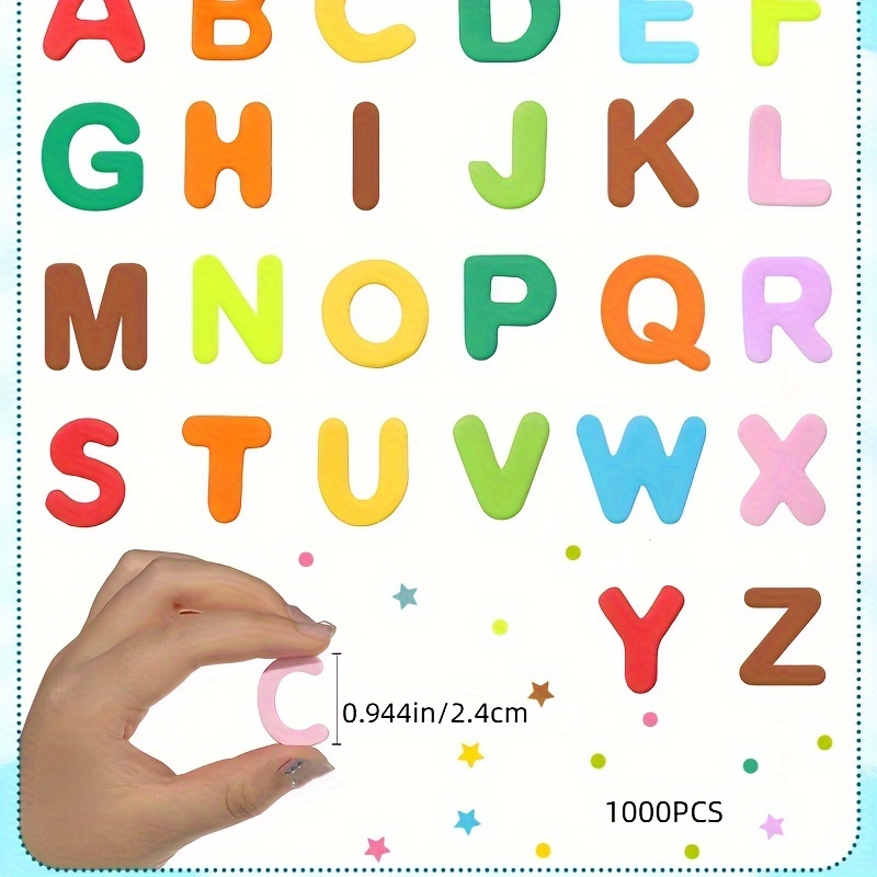Image of Set Of 1000 Self-adhesive Foam Alphabet Stickers For Crafting, Perfect For Projects, Birthday Celebrations, And Party Decorations
