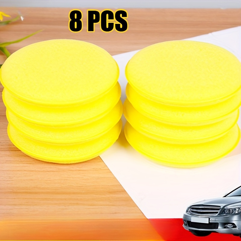 Image of Car Polishing Sponge Pads Soft Foam Applicator Pads Round Wax Applicator Sponge Vehicle Polish Pads Pads Car Glass Cleaner Sponge