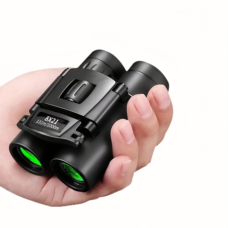 TEMU 8x21 Compact Binoculars For Adults, High Powered Mini Pocket Binoculars, Suitable For Outdoor Activities, Camping, Travel, And Concerts