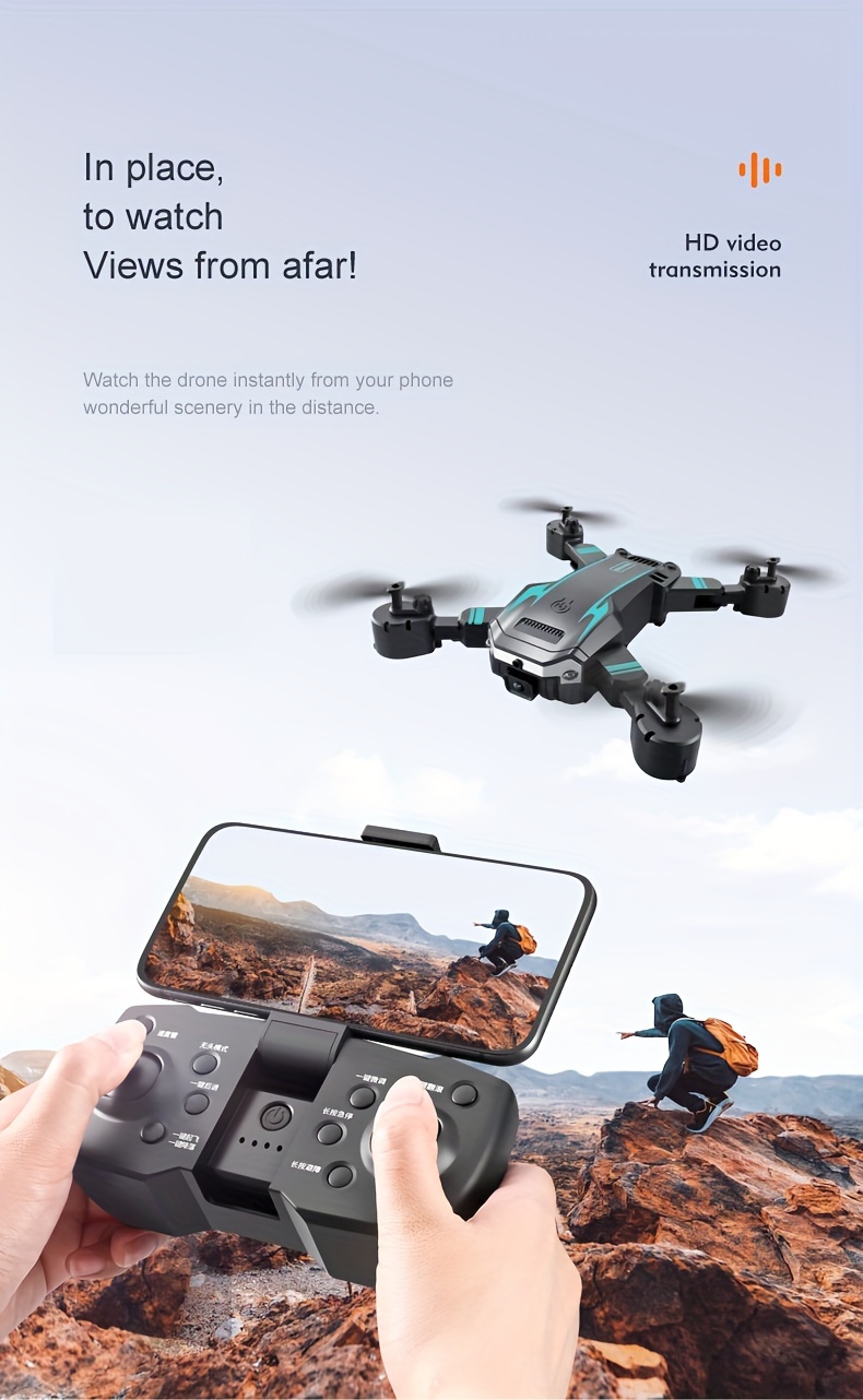 new aircraft   dual high definition cameras one click hovering intelligent obstacle avoidance   one click return wlfl connected aerial photography   optical flow height led light very suitable for men as gifts for beginners and teenagers christmas halloween thanksgiving gifts details 7