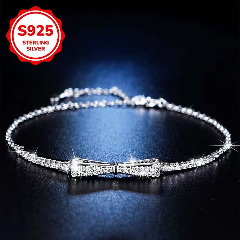 925 Silver Women's Bow Bracelet
