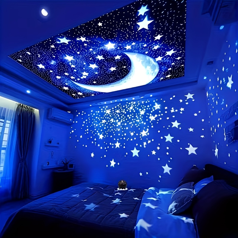 TEMU Star And Projection Table Lamp With , Perfect As A Night Light For Bedrooms, Game Rooms, And Living Rooms - Fantasy Theme, Desktop Mount,