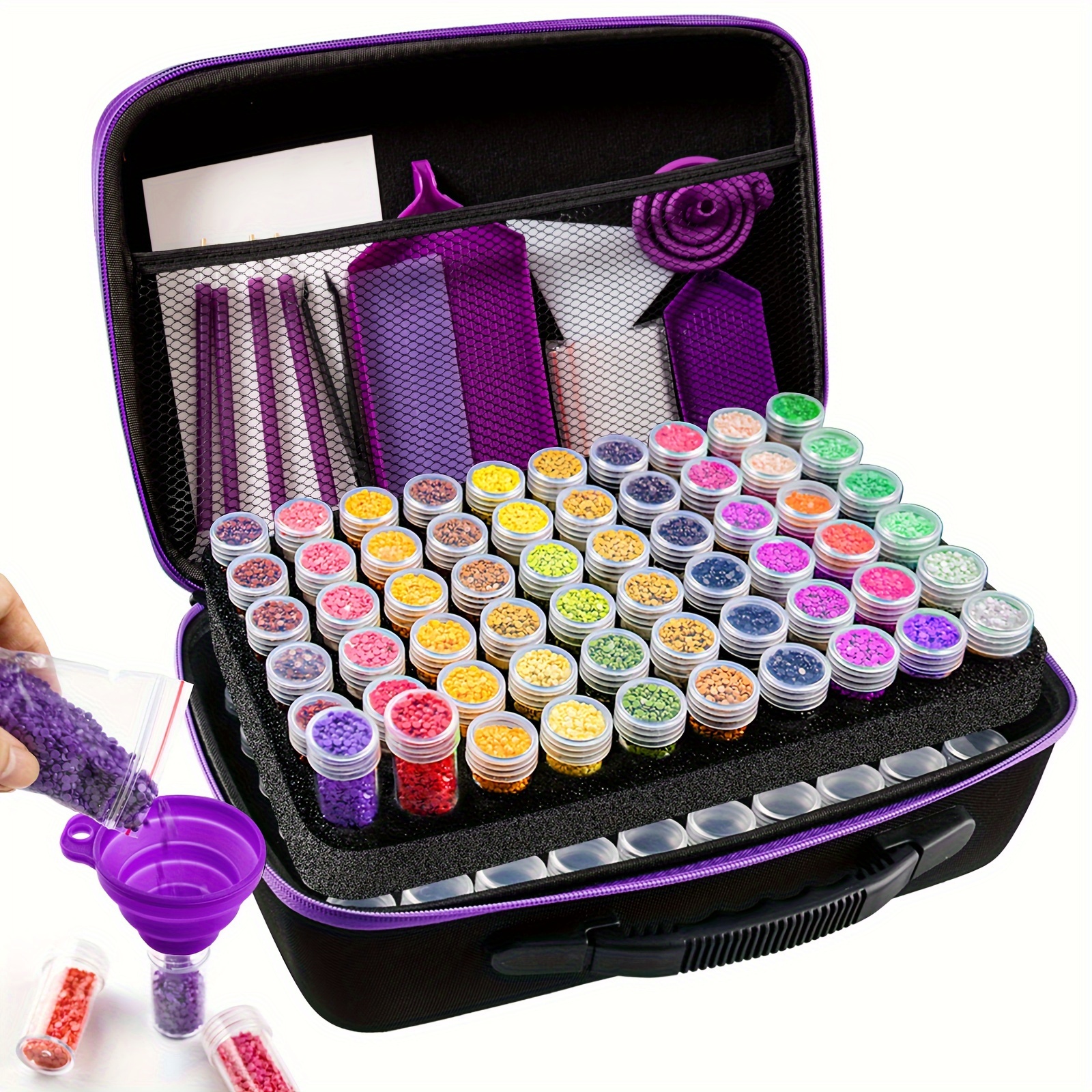 5d Diamond Painting Accessories Tool Kit Handbag 30 Slots 60 - Temu United  Kingdom