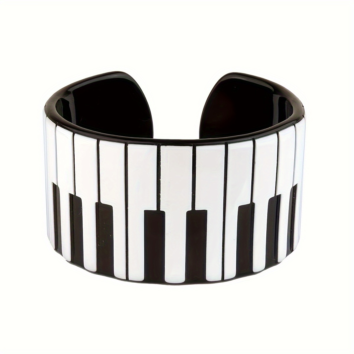 

Piano Keyboard Style Cuff Bangle Bracelet For Music Lovers Best Gift Music Festival