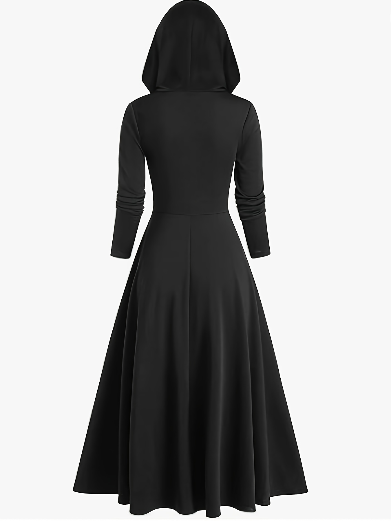 womens gothic hooded cape dress elegant contrast color block - Temu Kuwait