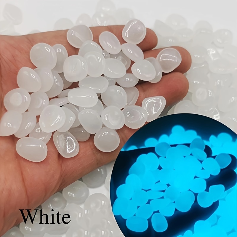 Image of 105pcs Resin Luminous Stone, Micro Landscape Garden Decor, Aquarium Artificial Luminous Stone, Bonsai Decorative Stone, Outdoor Decor Lawn Patio Porch Decor