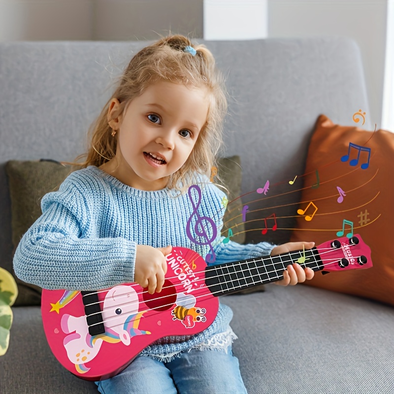 

Mini Guitar Toy, Children Instrument Ukulele Musical Toy, Boys Girls Baby Party/birthday/christmas Gift, Kids Educational Puzzle Guitar Toy