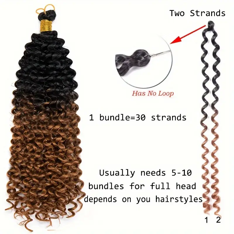 14inch 35cm handmade 3packs afro water wave crochet hair deep wave weaving braid synthetic hair extensions hairpiece ocean braids hairpieces ombre bundles bulk hair halloween christmas use for details 7